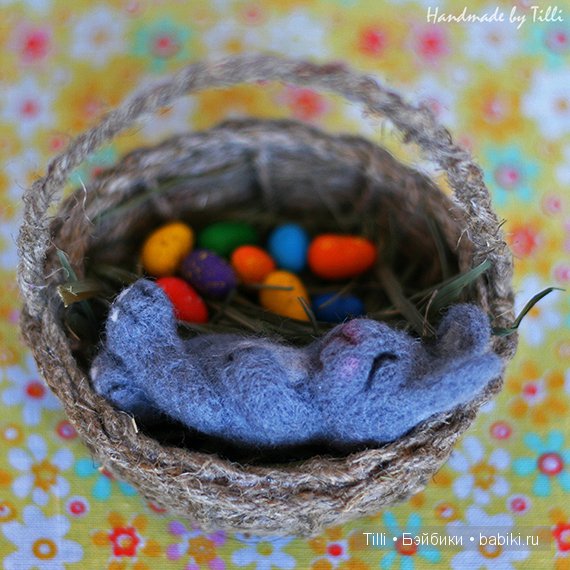 Пасхальный крольчонок валянием из шерсти и другие мои игрушки (фото 4)
