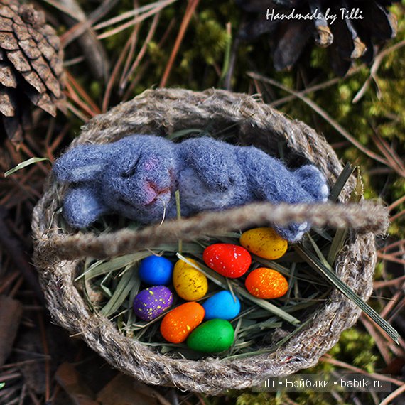 Пасхальный крольчонок валянием из шерсти и другие мои игрушки