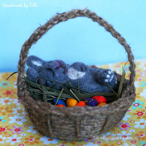 Пасхальный крольчонок валянием из шерсти и другие мои игрушки (фото 2)