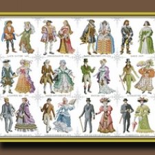 Пары в исторических костюмах