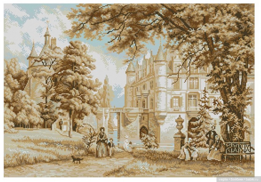 Пейзажи для вышивальщиц — Схемы вышивки крестом: фото узоров (фото 4)