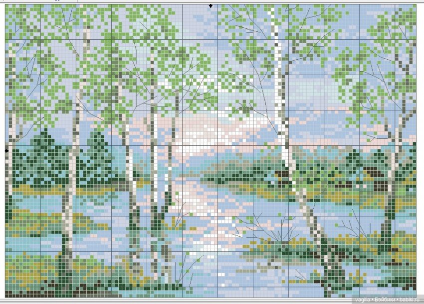Пейзажи для вышивальщиц — Схемы вышивки крестом: фото узоров (фото 5)