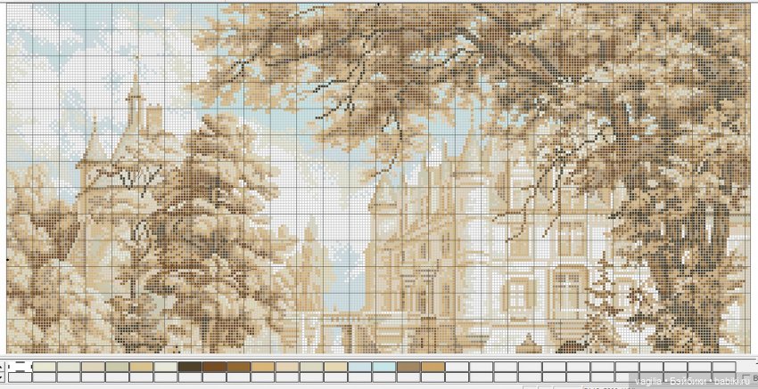 Пейзажи для вышивальщиц — Схемы вышивки крестом: фото узоров