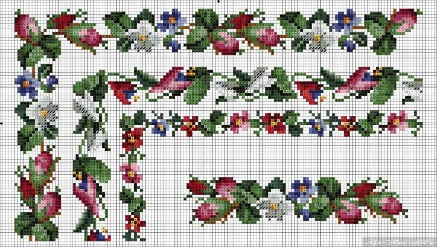 Мелочь крестиком 2 — Схемы вышивки крестом: фото узоров