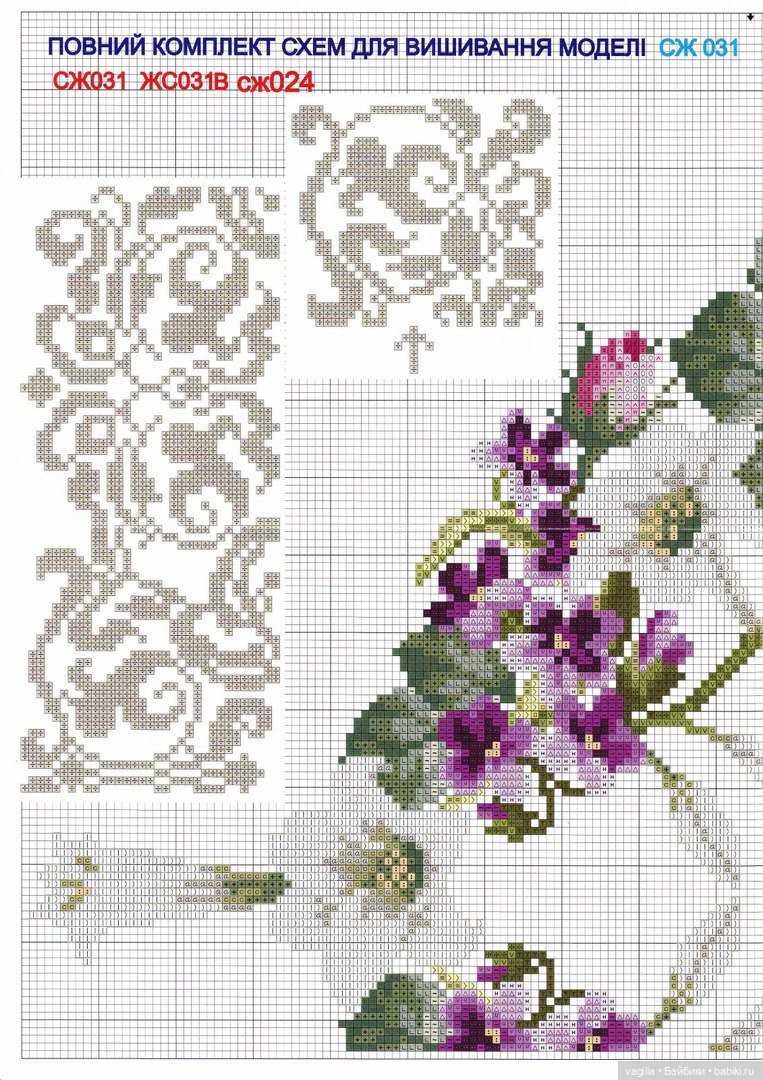 Вышиванки — Схемы вышивки крестом: фото узоров (фото 6)