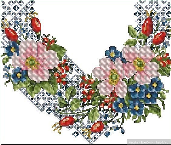 Вышиванки — Схемы вышивки крестом: фото узоров (фото 8)