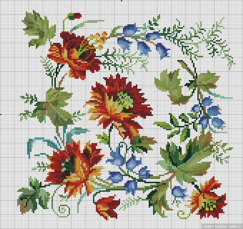 Подушки крестом, остатки — Схемы вышивки крестом: фото узоров