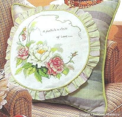 Вышивка для подушек — Схемы вышивки крестом: фото узоров