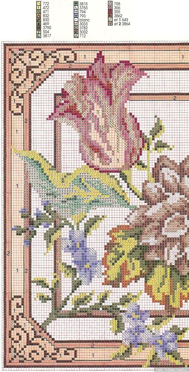 Вышивка для подушек — Схемы вышивки крестом: фото узоров