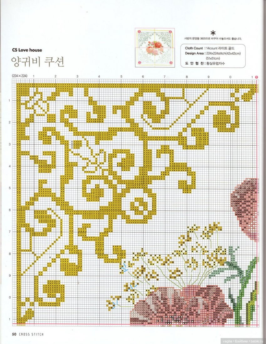 Вышивка для подушек — Схемы вышивки крестом: фото узоров