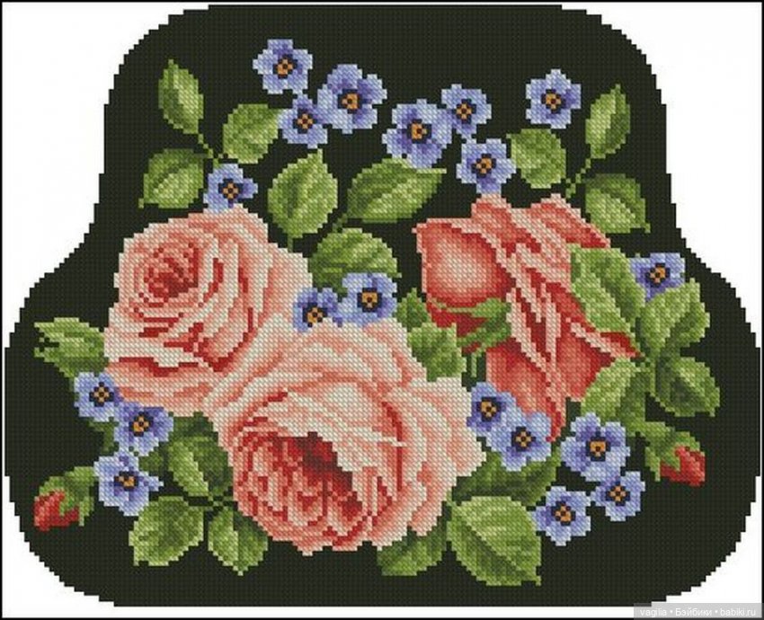 Сумочки крестом — Схемы вышивки крестом: фото узоров