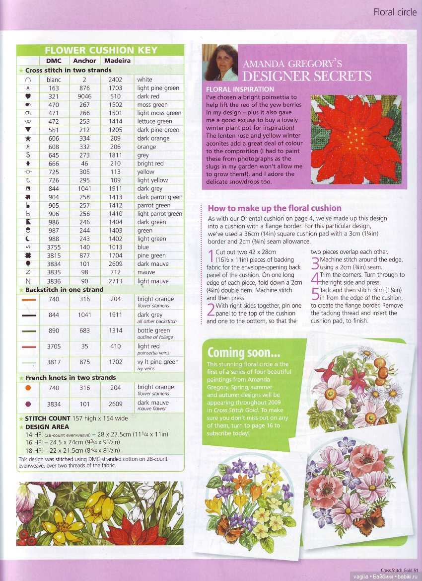 Подушки крестом, остатки — Схемы вышивки крестом: фото узоров