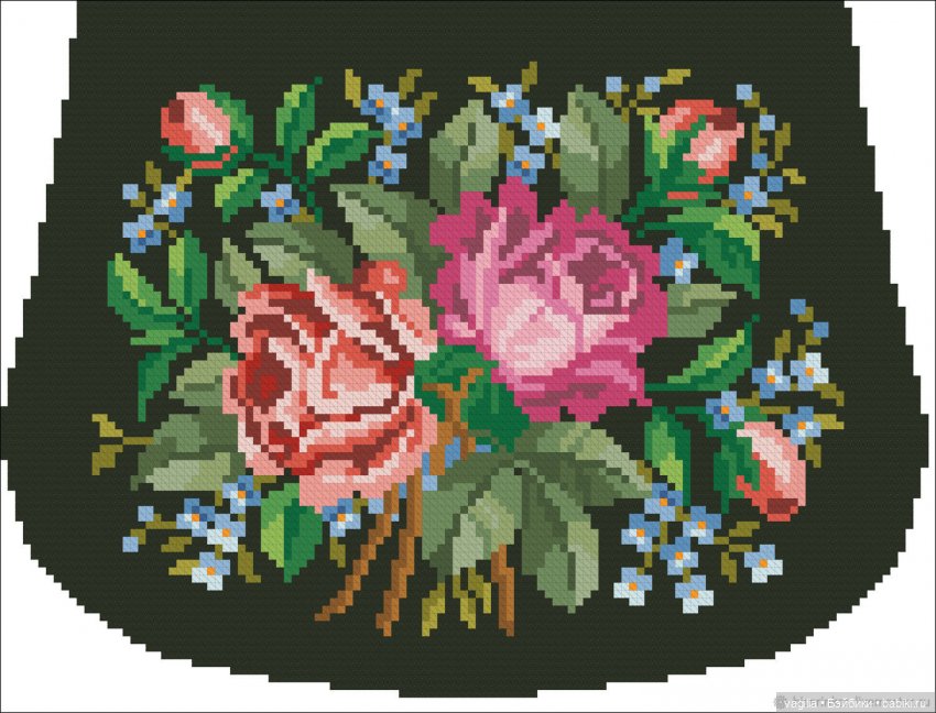 Сумочки крестом — Схемы вышивки крестом: фото узоров (фото 4)