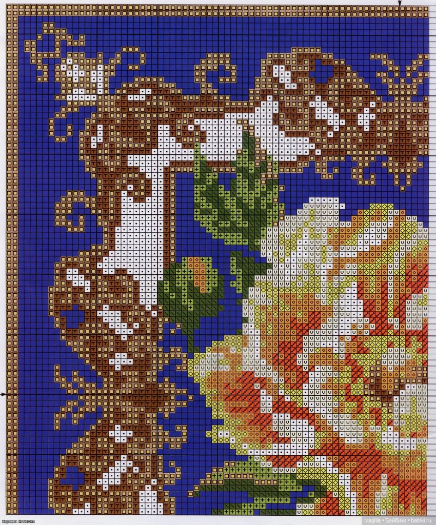 Вышивка для подушек — Схемы вышивки крестом: фото узоров (фото 5)