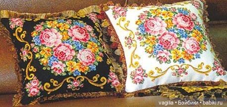 Подушки крестом, остатки — Схемы вышивки крестом: фото узоров