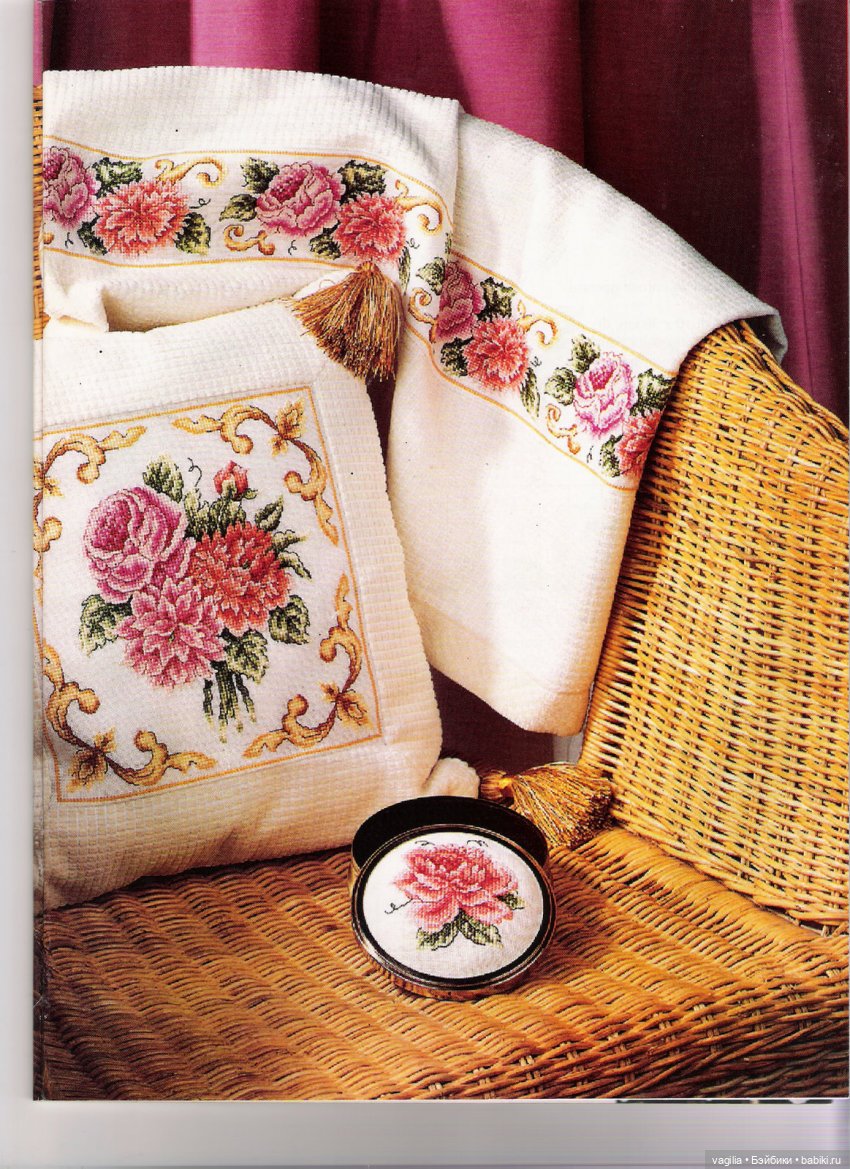 Вышивка для подушек — Схемы вышивки крестом: фото узоров