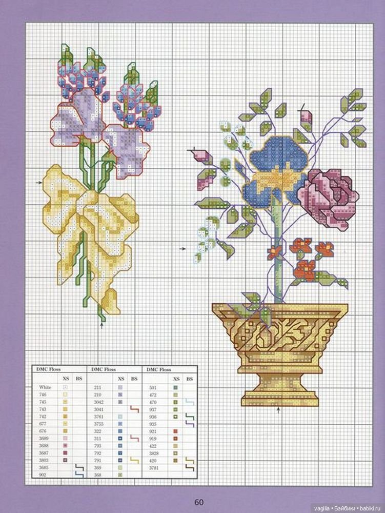 Вышивка для подушек — Схемы вышивки крестом: фото узоров