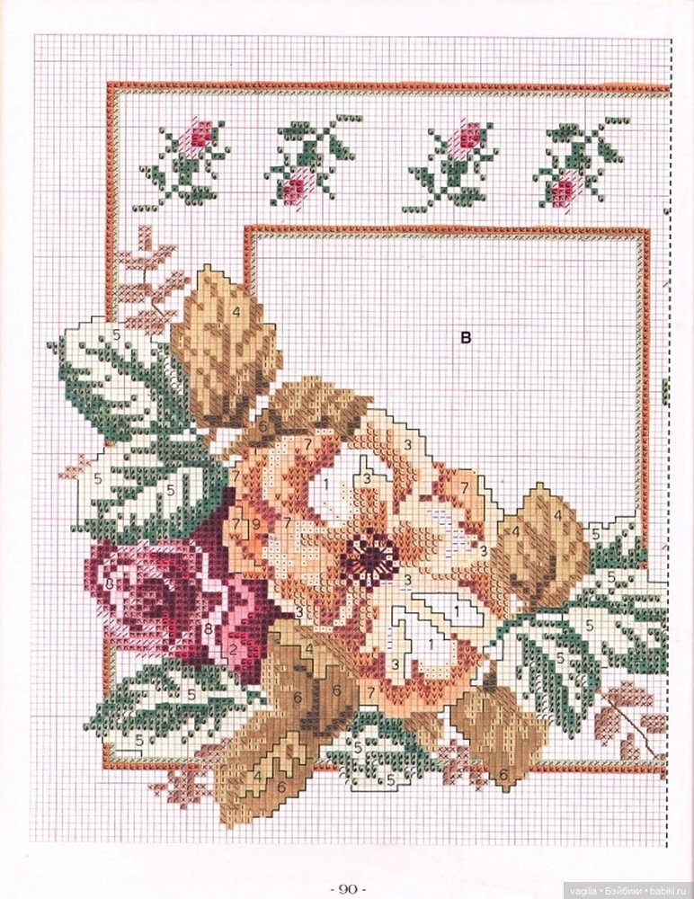 Подушки крестом, остатки — Схемы вышивки крестом: фото узоров (фото 9)
