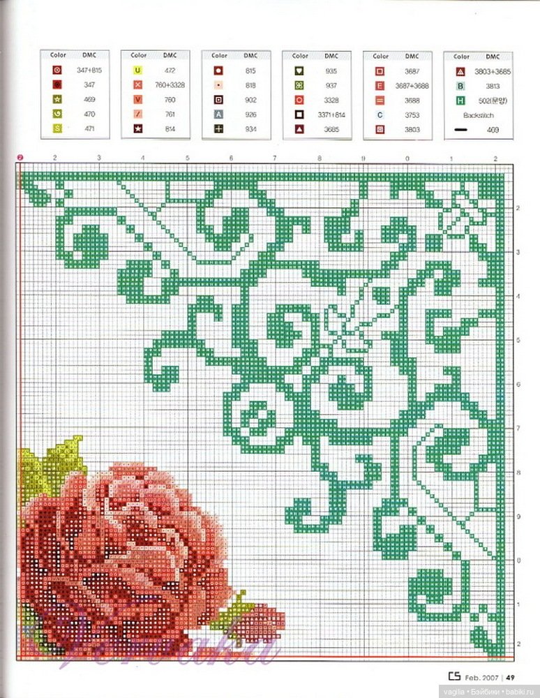 Вышивка для подушек — Схемы вышивки крестом: фото узоров