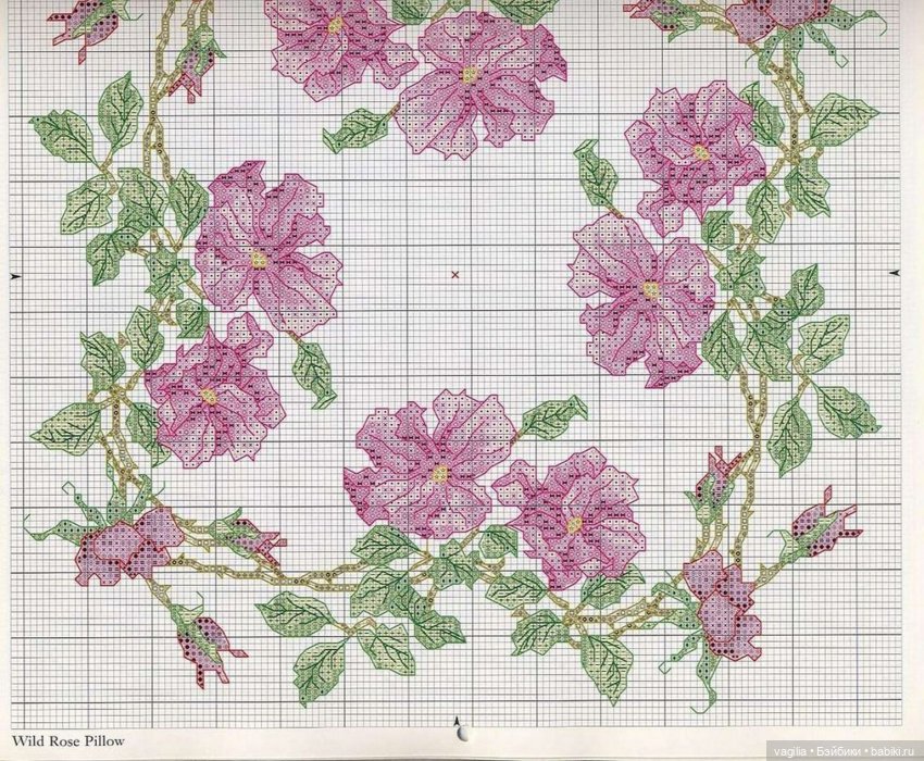 Вышивка для подушек — Схемы вышивки крестом: фото узоров