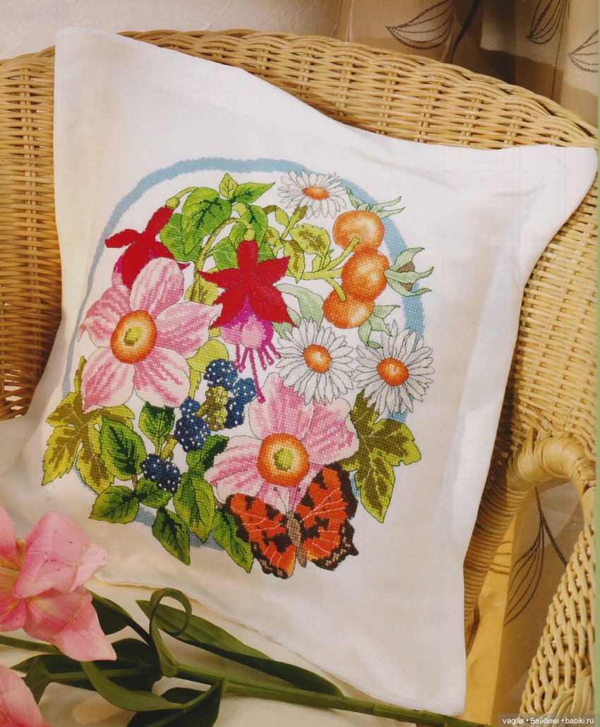 Подушки крестом, остатки — Схемы вышивки крестом: фото узоров