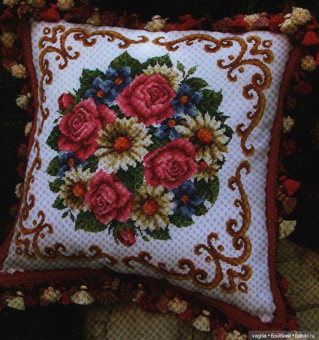 Подушки крестом, остатки — Схемы вышивки крестом: фото узоров
