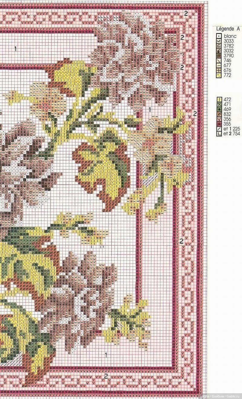 Вышивка для подушек — Схемы вышивки крестом: фото узоров