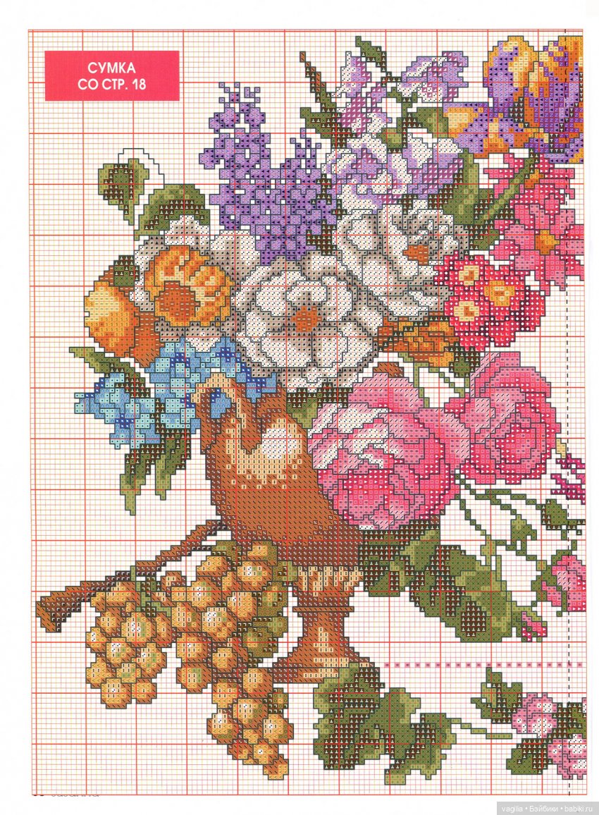 Сумочки крестом — Схемы вышивки крестом: фото узоров