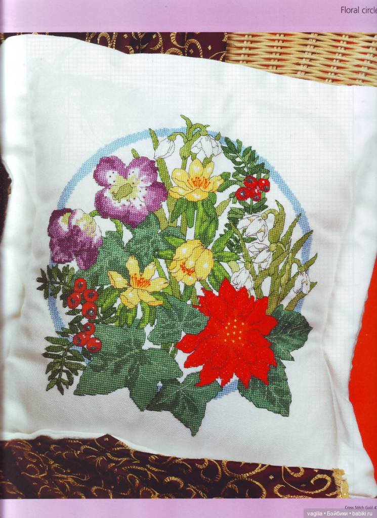 Подушки крестом, остатки — Схемы вышивки крестом: фото узоров