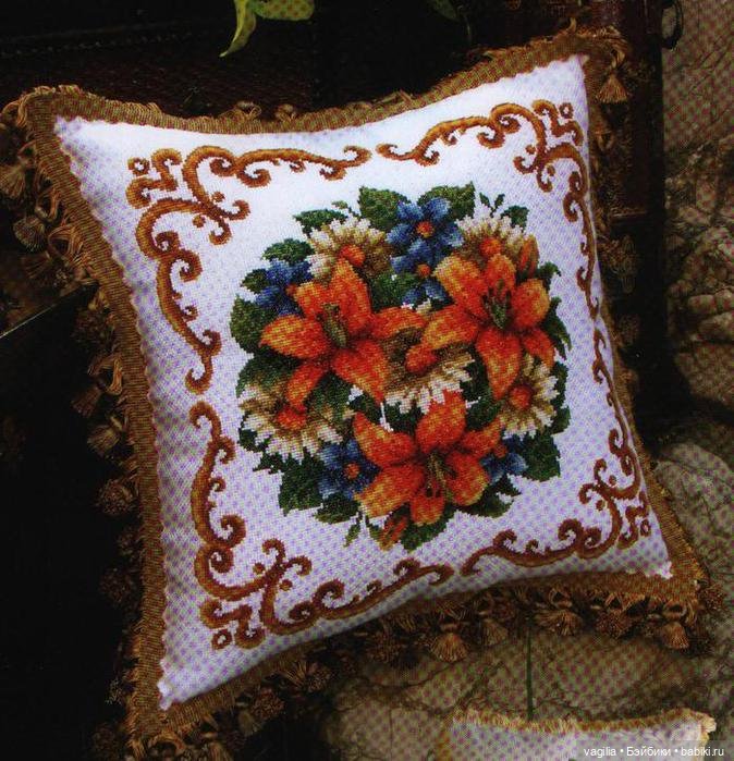 Подушки крестом, остатки — Схемы вышивки крестом: фото узоров