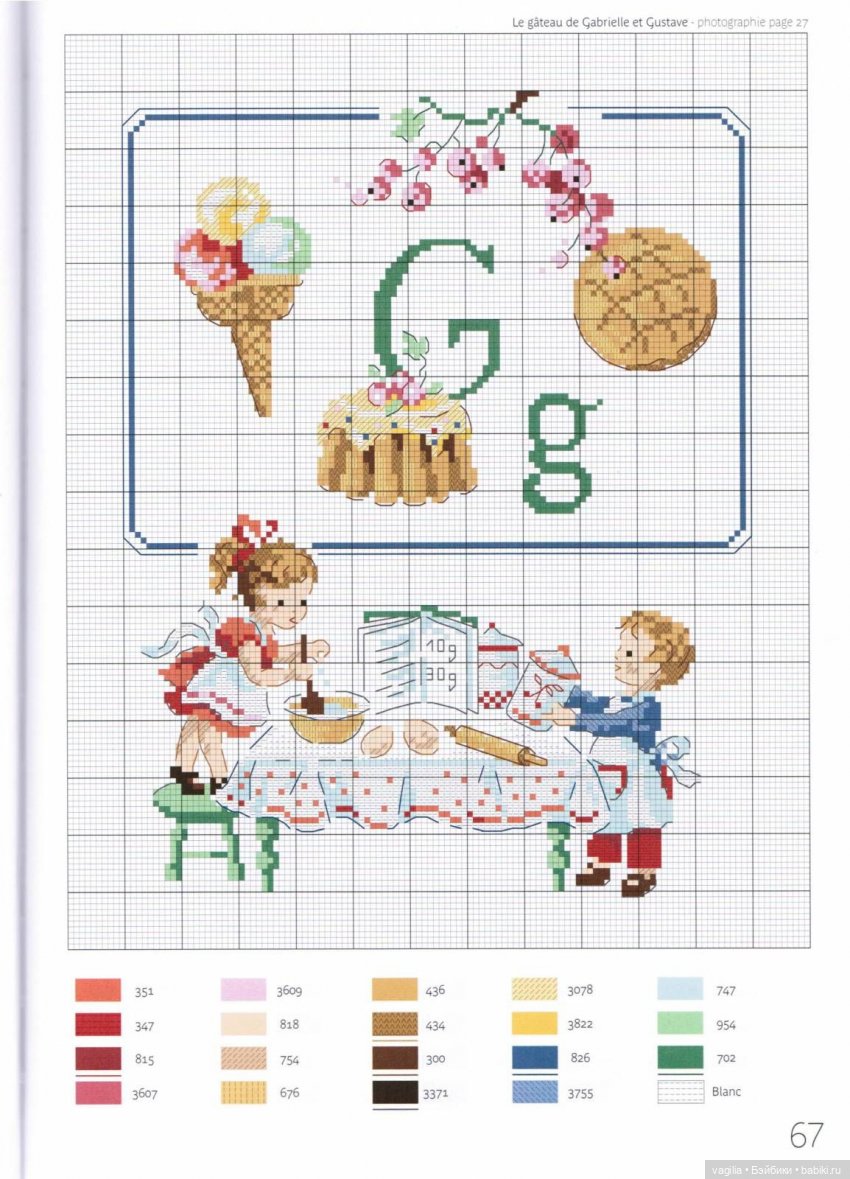 Французская вышивка 2 — Схемы вышивки крестом: фото узоров