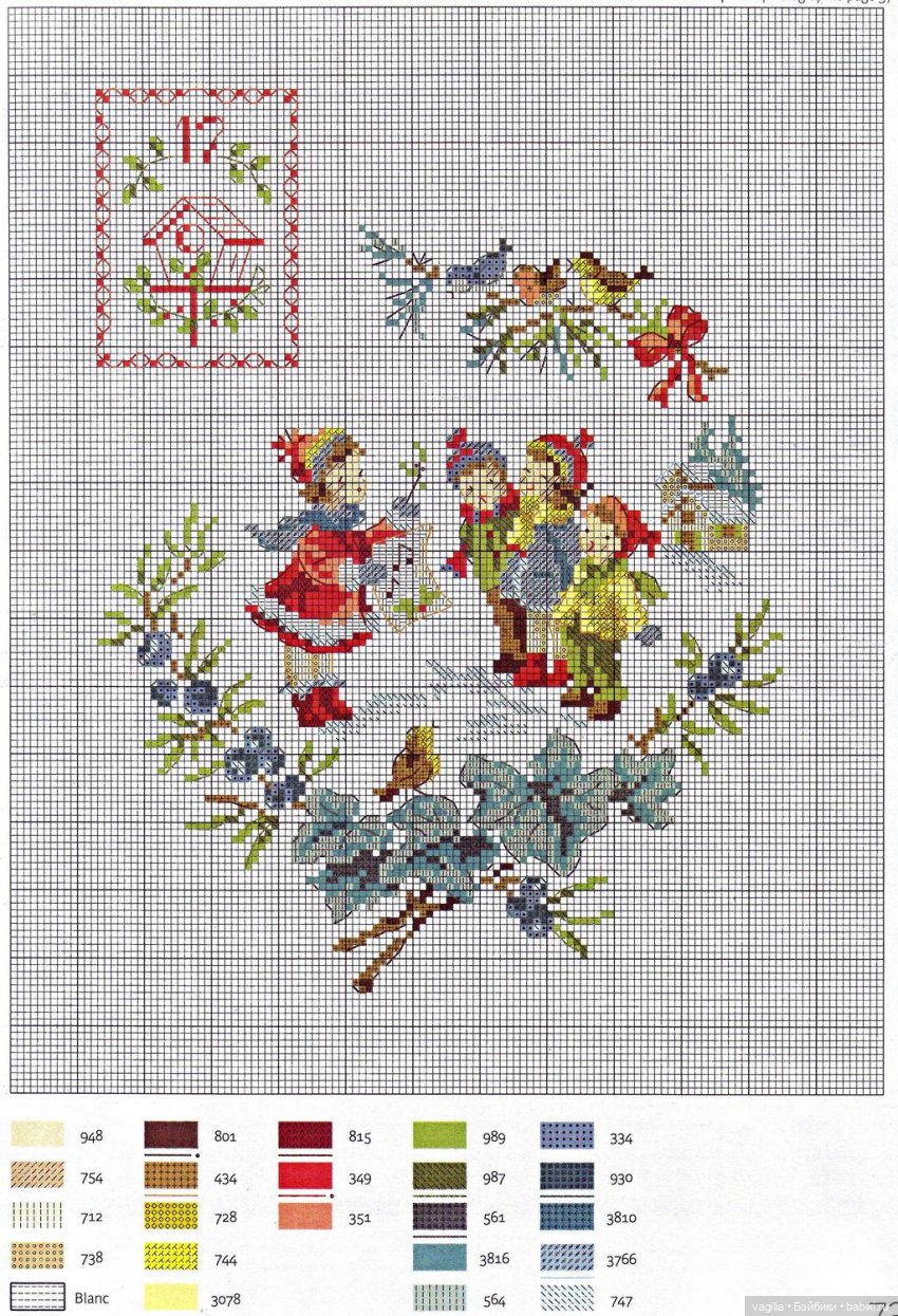 Французская вышивка 2 — Схемы вышивки крестом: фото узоров