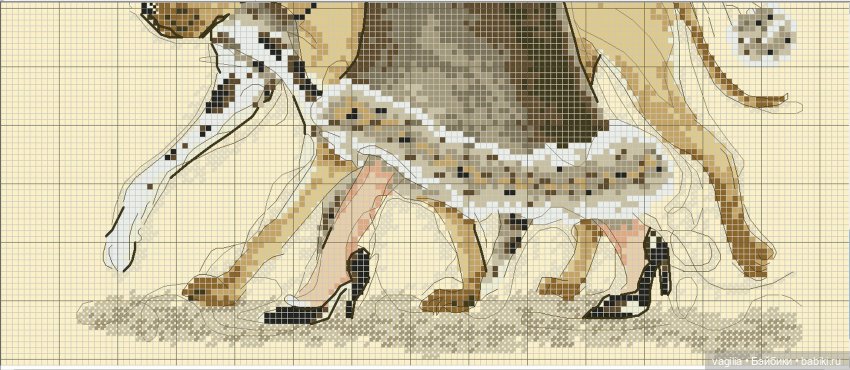 Дамы, девушки крестиком — Схемы вышивки крестом: фото узоров