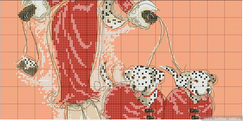 Дамы, девушки крестиком — Схемы вышивки крестом: фото узоров (фото 9)