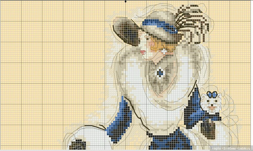Дамы, девушки крестиком — Схемы вышивки крестом: фото узоров