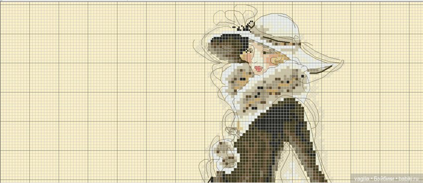 Дамы, девушки крестиком — Схемы вышивки крестом: фото узоров