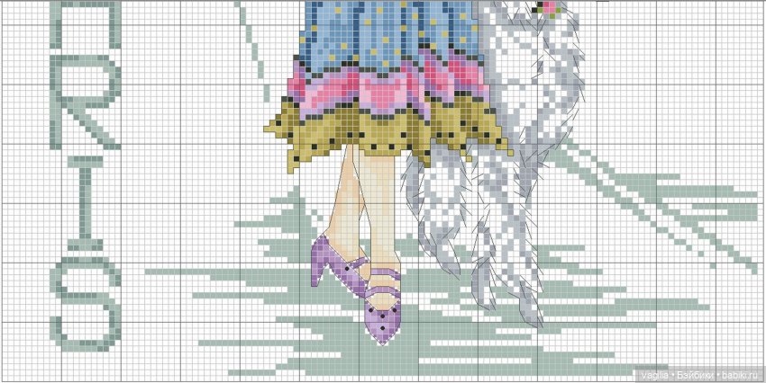 Дамы, девушки крестиком — Схемы вышивки крестом: фото узоров