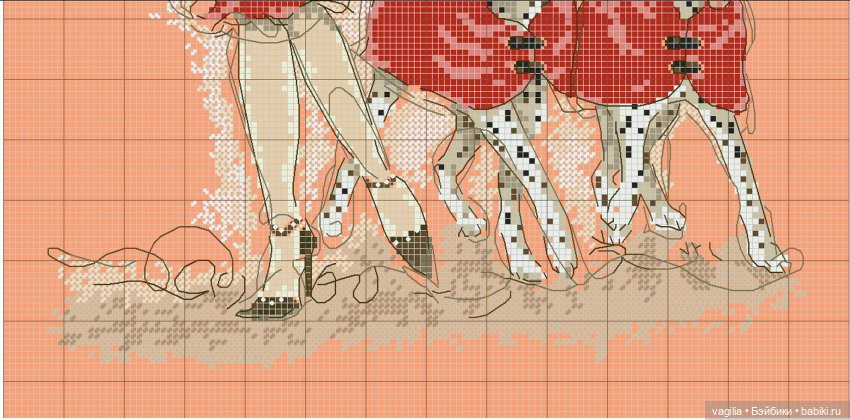 Дамы, девушки крестиком — Схемы вышивки крестом: фото узоров (фото 10)