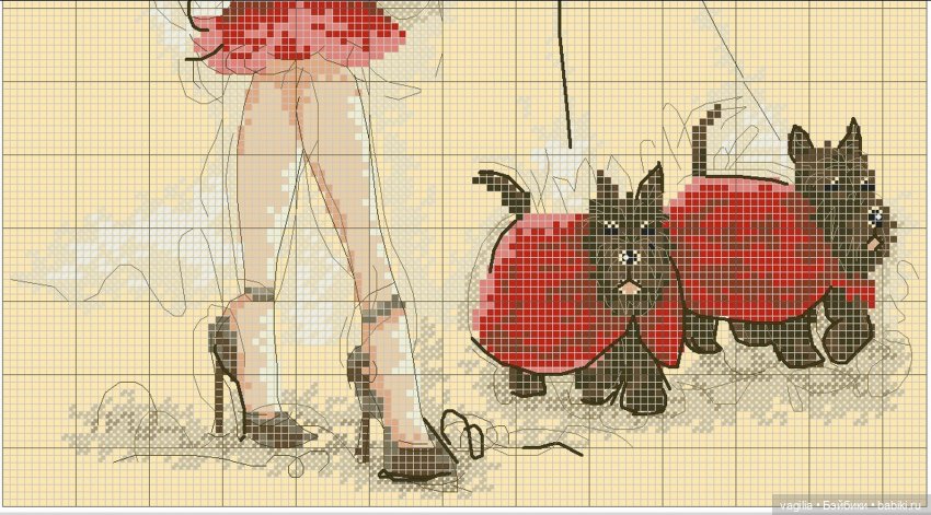 Дамы, девушки крестиком — Схемы вышивки крестом: фото узоров