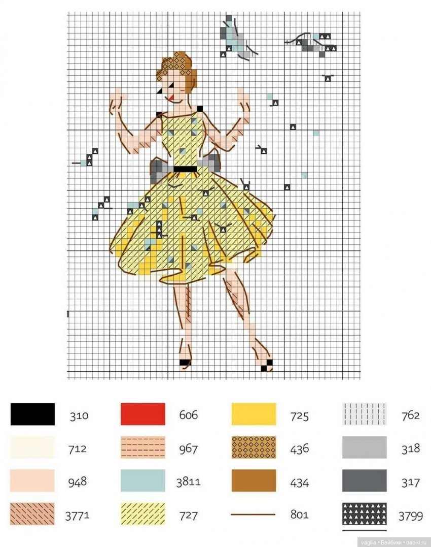 Французская вышивка 2 — Схемы вышивки крестом: фото узоров (фото 4)