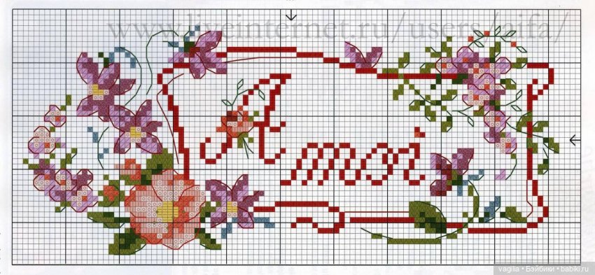 Французская вышивка 2 — Схемы вышивки крестом: фото узоров