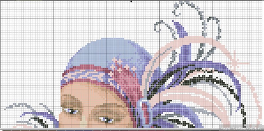И ещё девушки и дамы — Схемы вышивки крестом: фото узоров (фото 7)