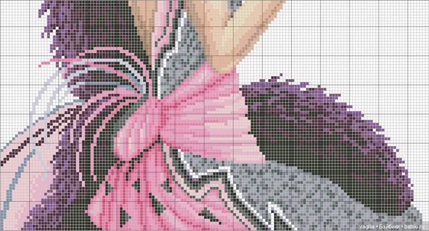 И ещё девушки и дамы — Схемы вышивки крестом: фото узоров