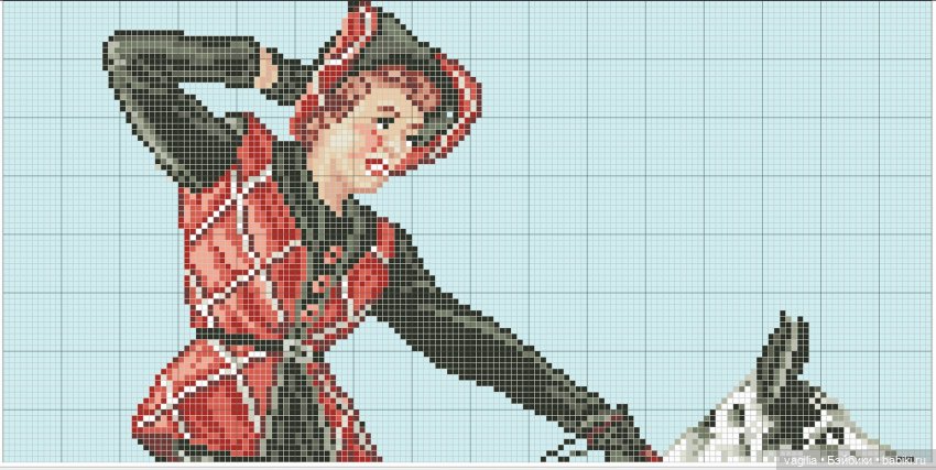 И ещё девушки и дамы — Схемы вышивки крестом: фото узоров