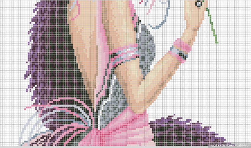 И ещё девушки и дамы — Схемы вышивки крестом: фото узоров