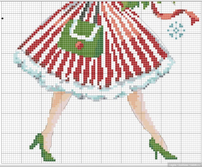 И ещё девушки и дамы — Схемы вышивки крестом: фото узоров