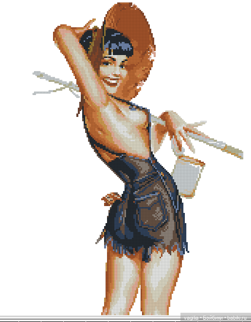 И ещё девушки и дамы — Схемы вышивки крестом: фото узоров