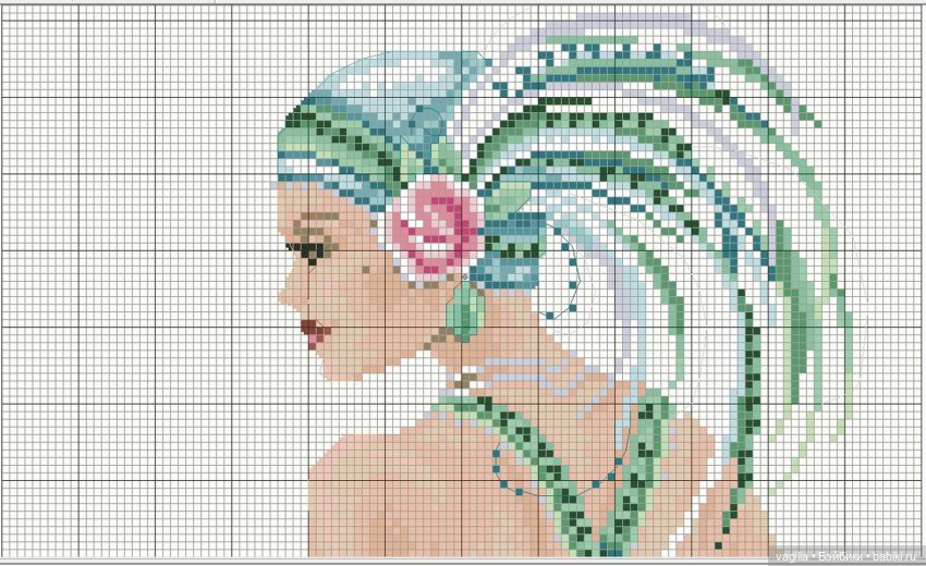 И ещё девушки и дамы — Схемы вышивки крестом: фото узоров