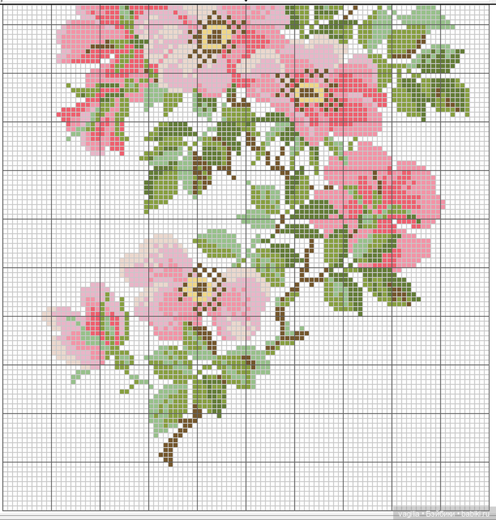 Цветы во всей красе — Схемы вышивки крестом: фото узоров