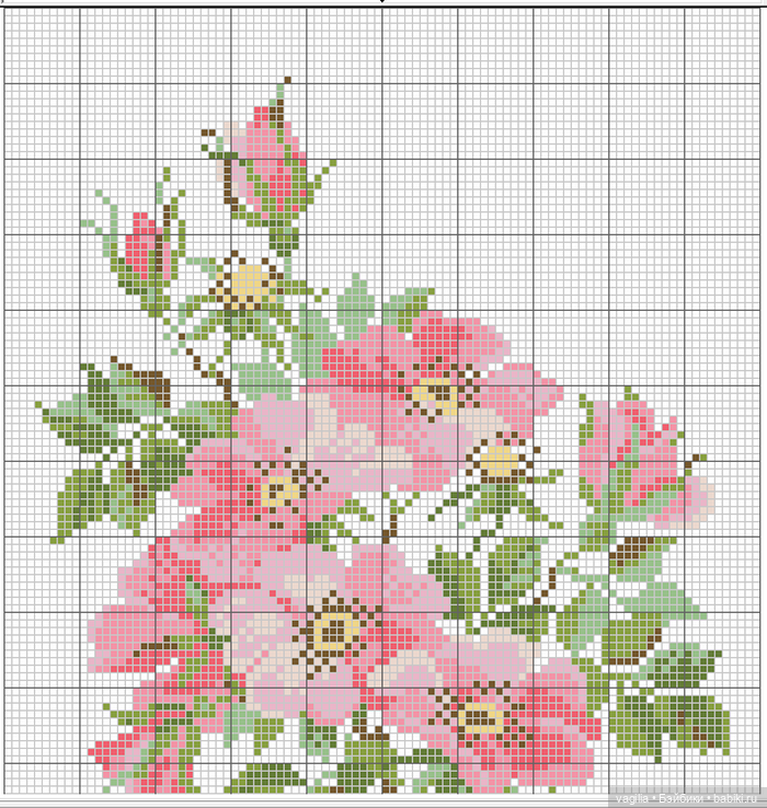 Цветы во всей красе — Схемы вышивки крестом: фото узоров